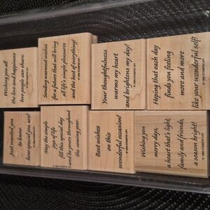 STAMPIN' UP! Retired 1999 'Versatile Verses' Stamp Set, Set of 8 Stamps